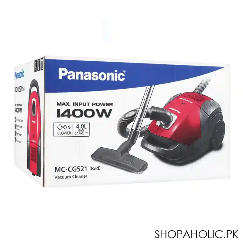 Panasonic Vacuum Cleaner, 1400W, 4L, Red, MC-CG521 - Image 2