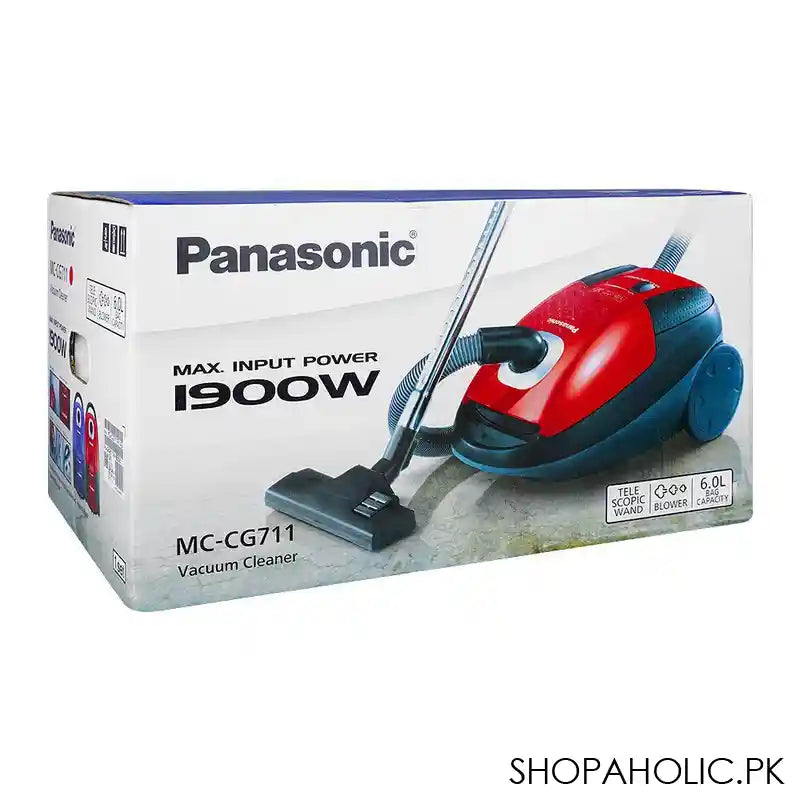 Panasonic Vacuum Cleaner, 6.0L Dust Bag Capacity, 5m Cable, 1900W, MC-CG711 - Image 3