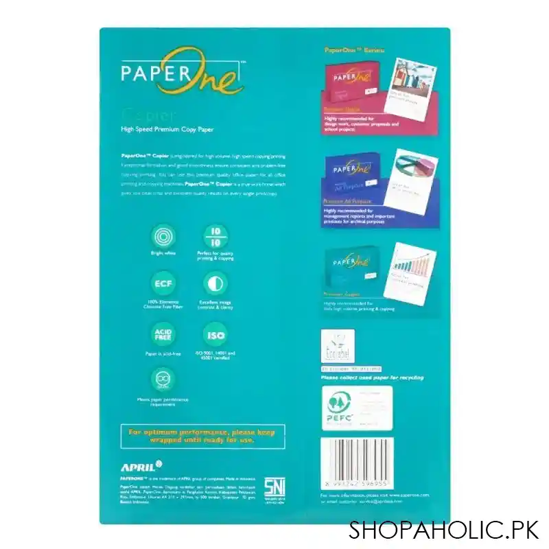 paper one 70g, a4 size, printer & copier paper rim, 500 sheets image2