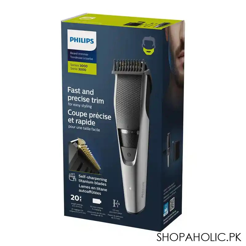 Philips 3000 Series Fast And Precise Beard Trimmer, 0.5-10mm, 90 Min Run, 1 Hour Charge, BT3232 - Image 5