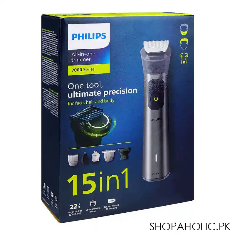 Philips 7000 Series All-in-One Trimmer, 15in1, 0.5-16mm, For Face, Hair & Body, 120 Min Run, 1 Hour Charge, MG7940/15 - Main Image