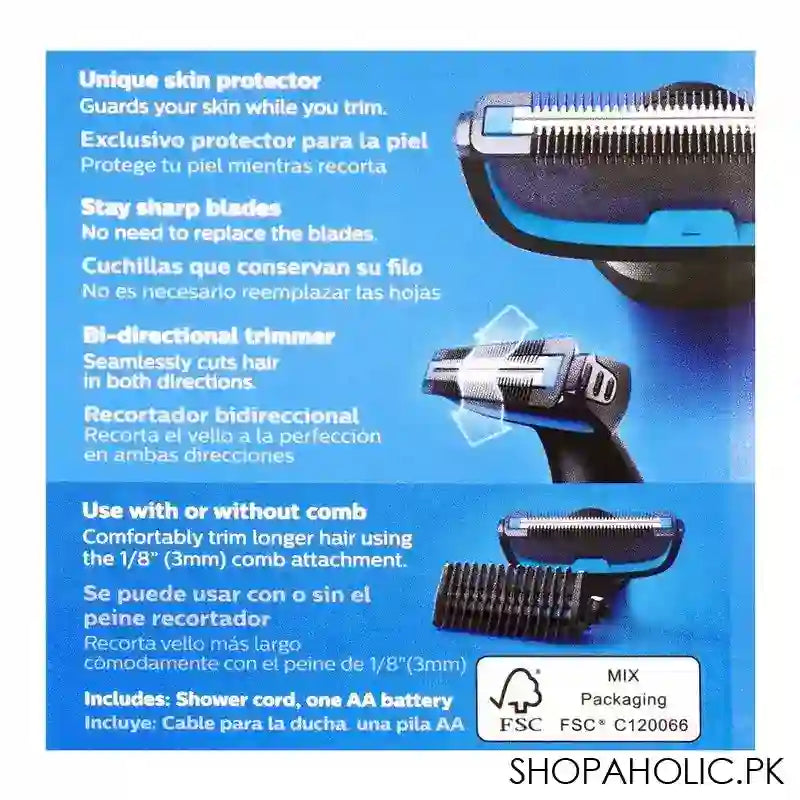 Philips Norelco Bodygroom Series 1100 Body Trimmer, BG1026/60 - Image 4