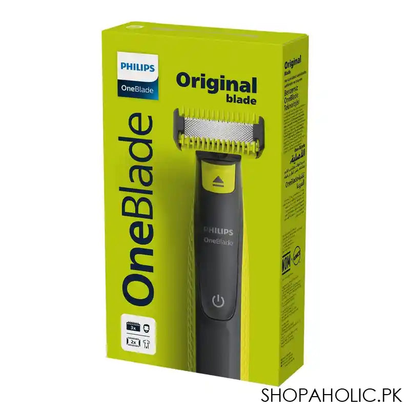 Philips One Blade Face & Body Trimmer, Dual-Sided, Long Battery, Waterproof, QP2824/10 - Image 2