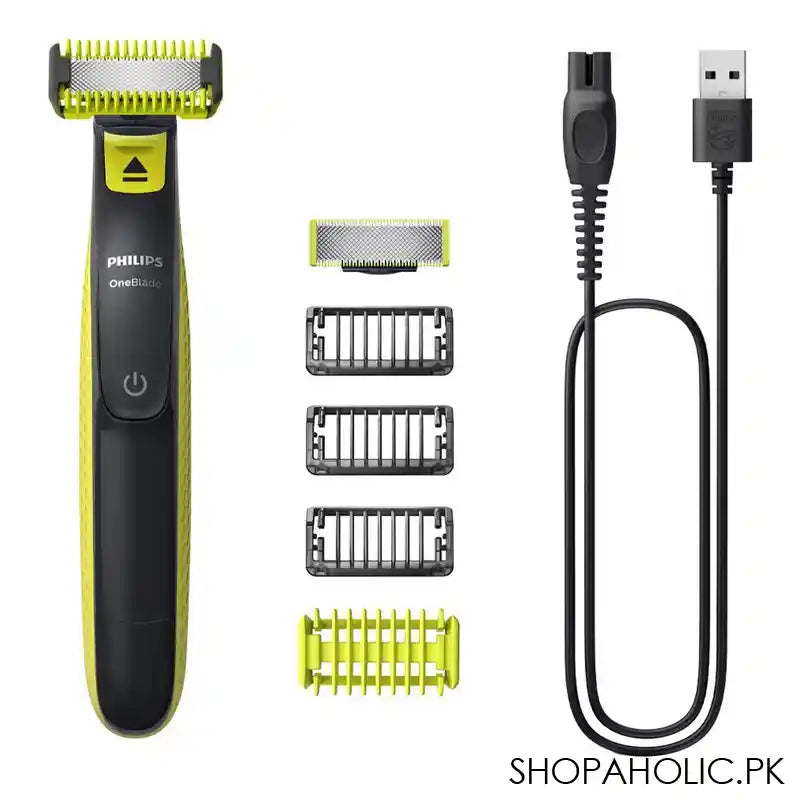 Philips One Blade Face & Body Trimmer, Dual-Sided, Long Battery, Waterproof, QP2824/10 - Main Image