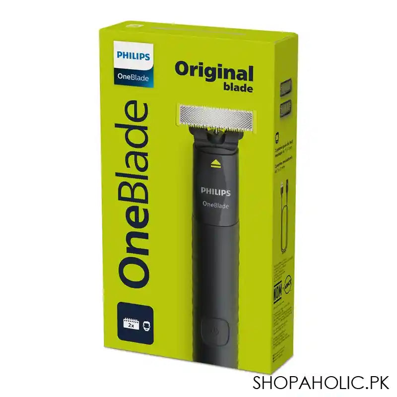 Philips One Blade Face Trimmer With 1 and 3 mm 2 Click On Stubble Combs, QP1424/10 - Image 5