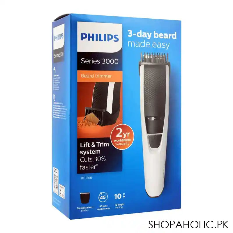 Philips Series 3000 Rechargeable Beard Trimmer, BT3206/14 - Image 5