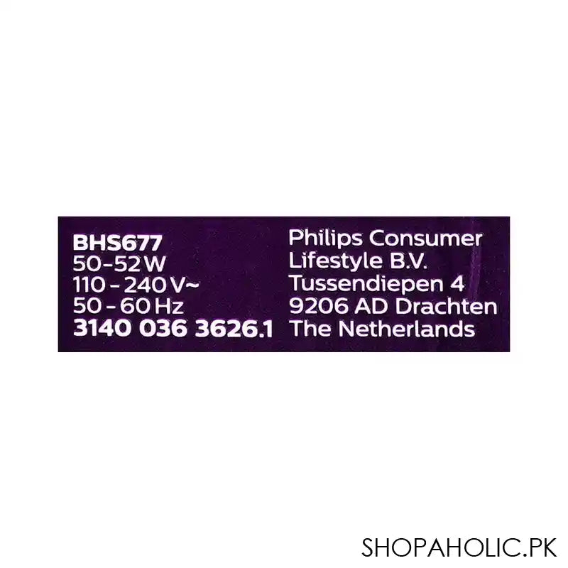 Philips StaightCare Prestige Hair Straightener, 50-52W, BHS677 - Image 2