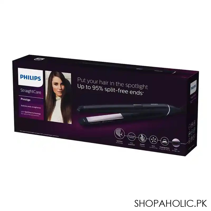 Philips StaightCare Prestige Hair Straightener, 50-52W, BHS677 - Image 4