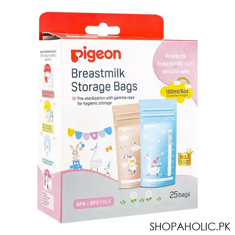 Pigeon Breastmilk Storage Bag, 180ml, 25-Pack, A79321 - Main Image