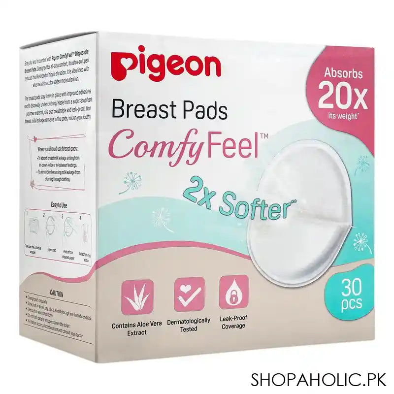 Pigeon Comfy Feel 2x Softer Breast Pads, 30-Pack, Q79252 - Main Image