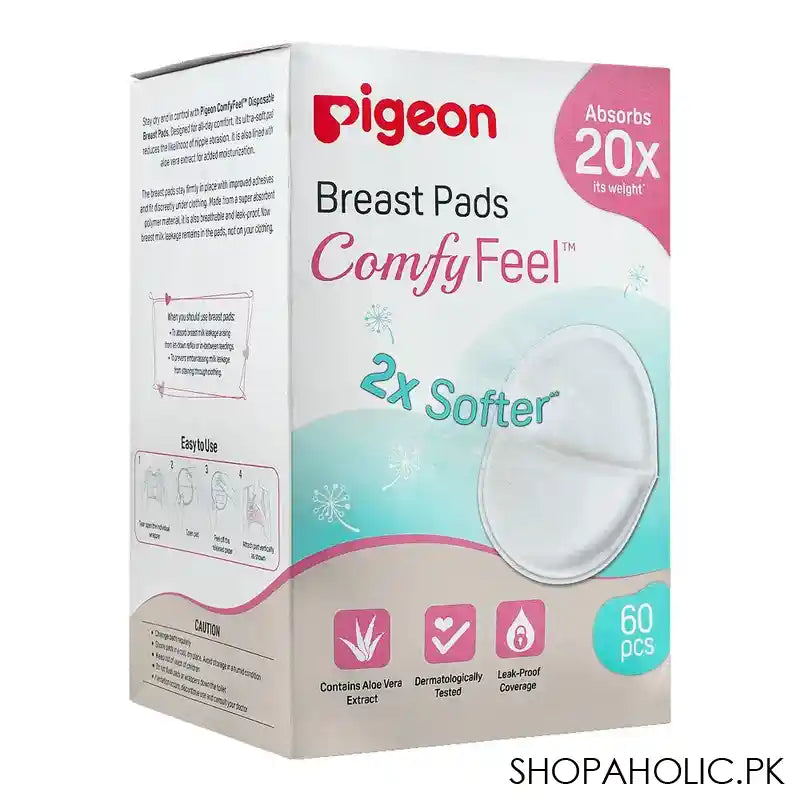 Pigeon Comfy Feel 2x Softer Breast Pads, 60-Pack, Q79253 - Main Image