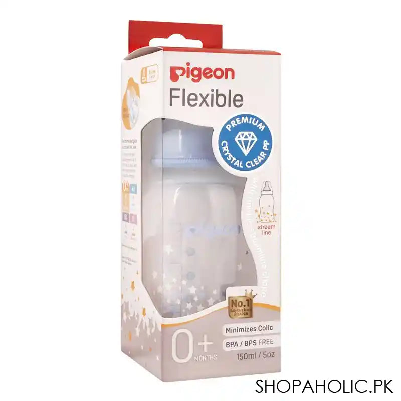 Pigeon Flexible Peristaltic Nipple 0+m Nursing Bottle, 150ml, A78282 - Image 2