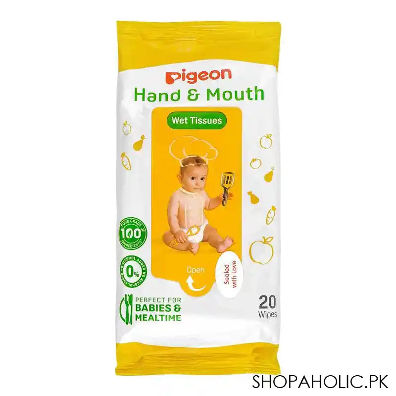 Pigeon Hand & Mouth Wet Tissues 20-Pack, P26352 - Main Image