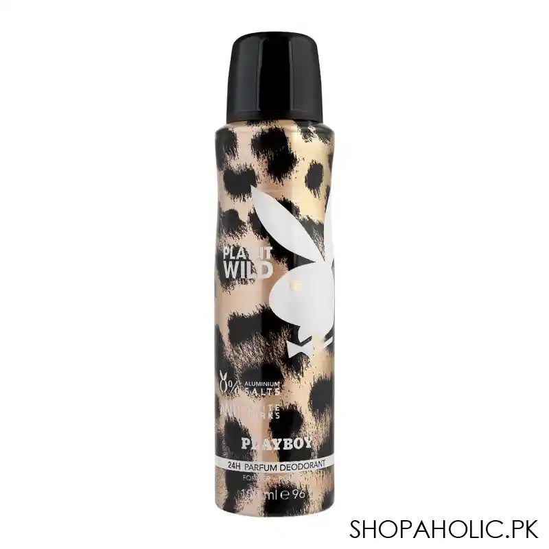 Playboy Play It Wild Anti-White Marks Deodorant Spray, For Women, 150ml - Main Image