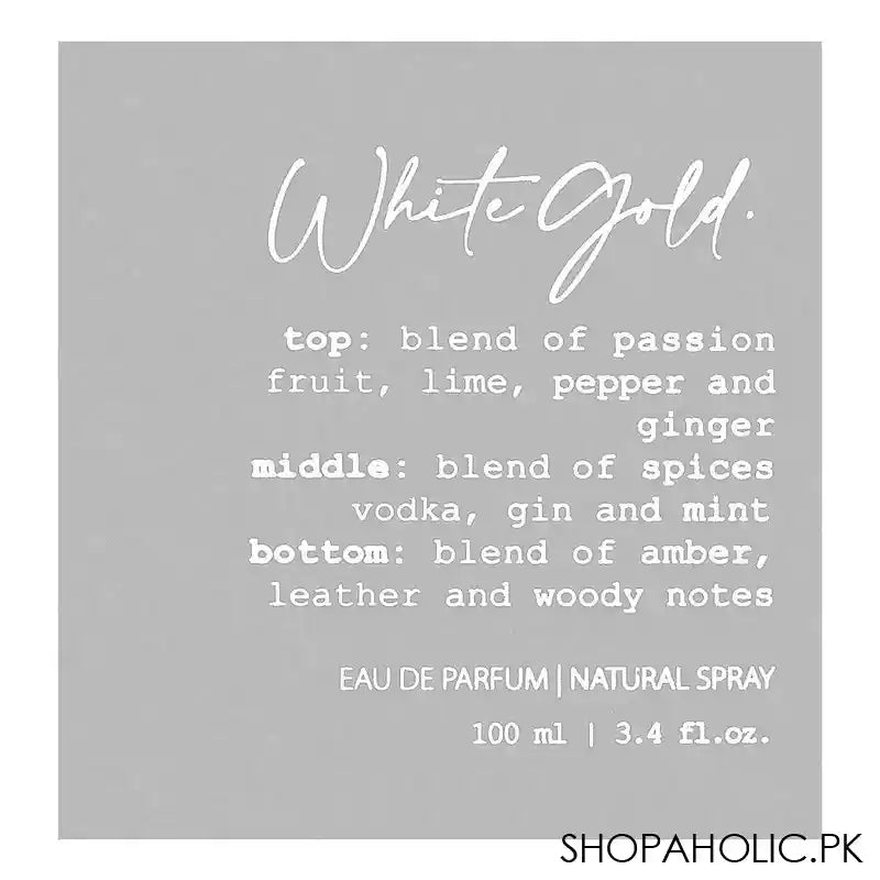 Potion White Gold Eau De Parfum, For Women, 100ml - Image 3