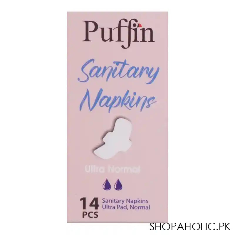 Puffin Sanitary Napkins Day/Night Ultra Normal Pads, 14-Pack - Image 2