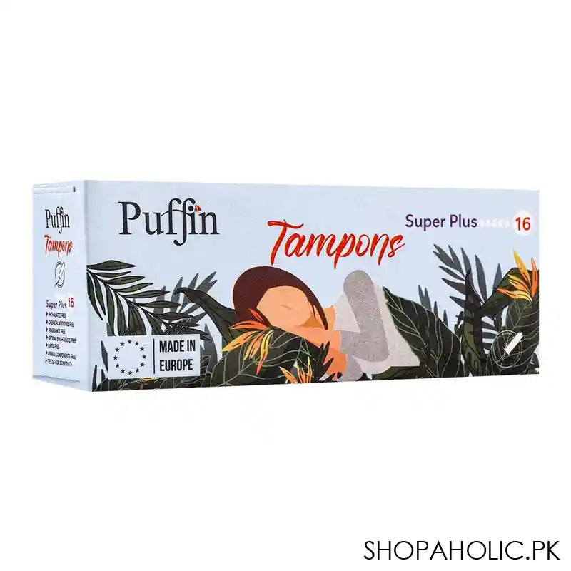 Puffin Super Plus Tampons, 16-Pack - Main Image