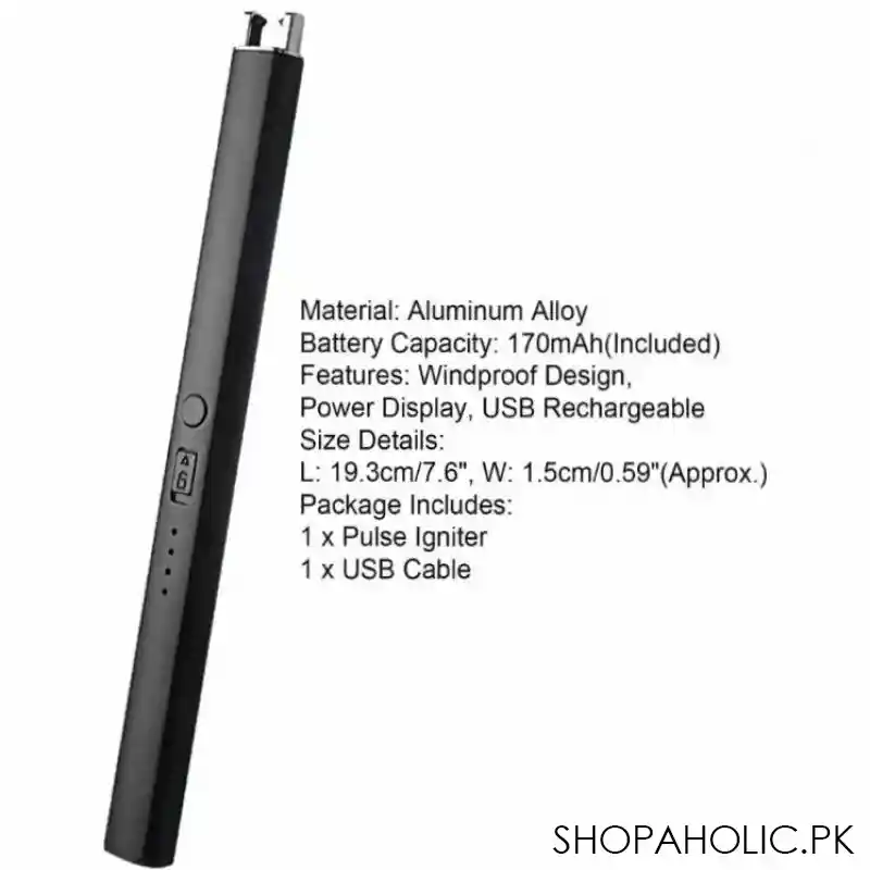 rechargeable pen style arc electric lighter image3