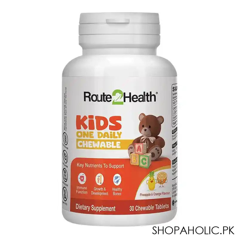 Route Health Kids One Daily Chewable Tablets, Dietary Supplement, Pineapple & Orange Flavor, 30-Pack - Main Image