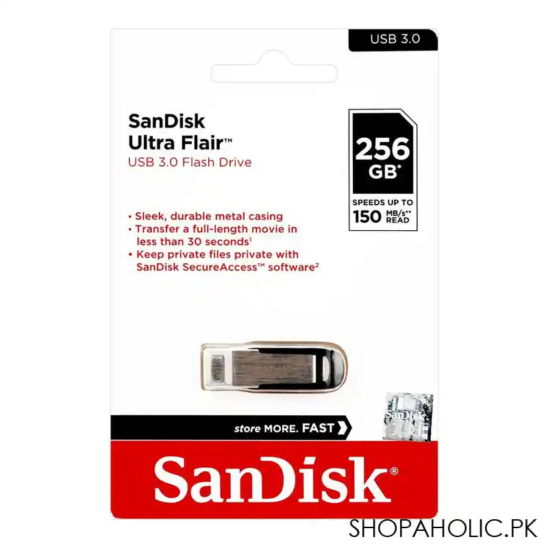 Sandisk Ultra Flair 256GB USB 3.0 Flash Drive 150MB/s - Image 2