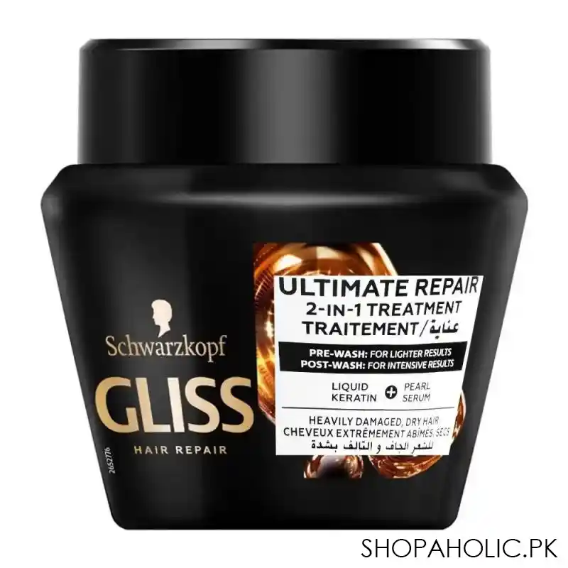 schwarzkopf gliss hair repair ultimate repair 2 in 1 hair treatment, 300ml main image