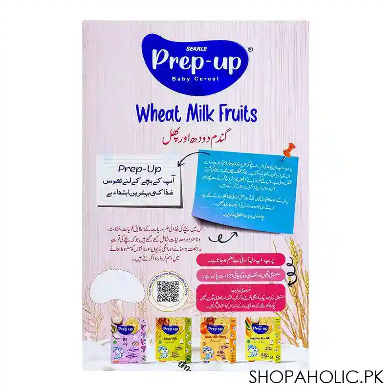 Searle Prep-Up Baby Cereal Wheat Milk & Fruits 175gm - Image 3