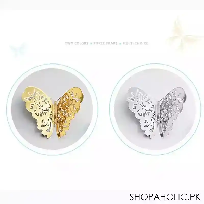 set of 12 3d hollow butterfly wall stickers image3