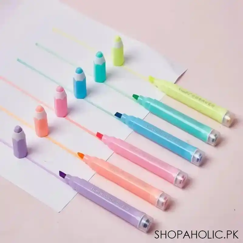 set of 6 pencil shape highlighter image2