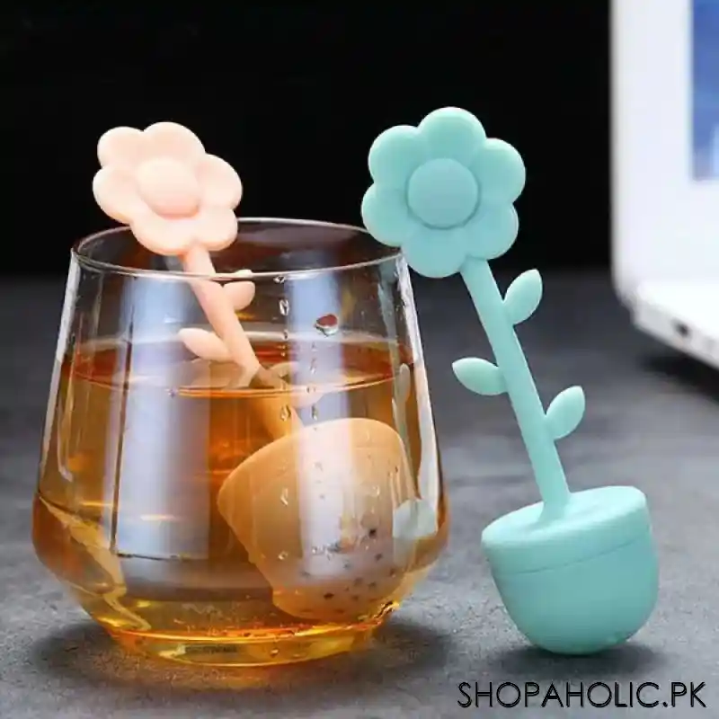 silicone flower shape tea strainer infuser main image