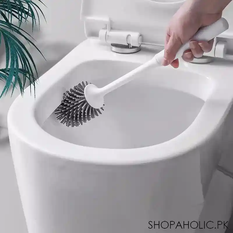 silicone head toilet cleaning brush main image