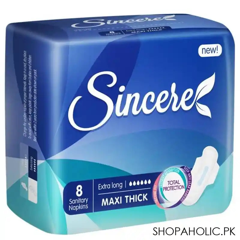 Sincere Maxi Thick Extra Long Sanitary Napkins, 8-Pack - Image 3