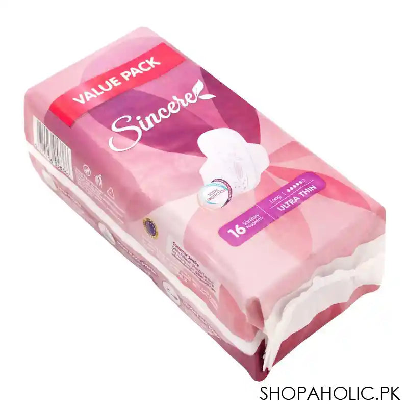 Sincere Ultra Thin Long Sanitary Napkins, 16-Pack, Value Pack - Image 4