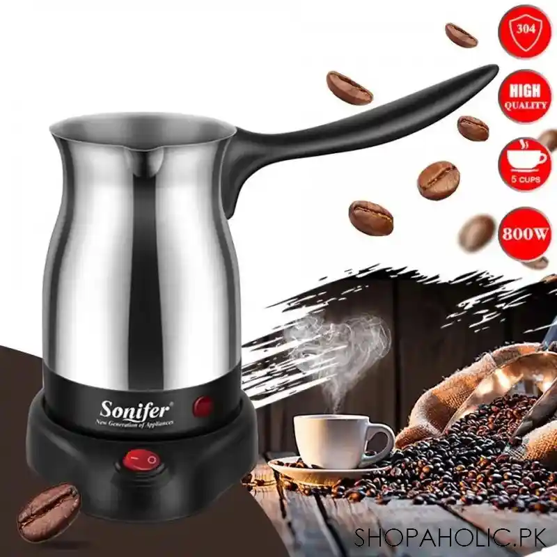 stainless steel portable electric coffee maker main image