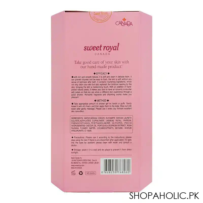 Sweet Royal Canada Belle Intensive Moisturizing Shower Gel, 1.08 Liter - Image 2