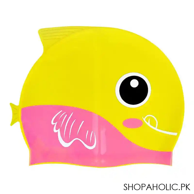 Swimming Fish Cap For Kids, Durable & Comfortable, Yellow, CAP-105 - Image 2