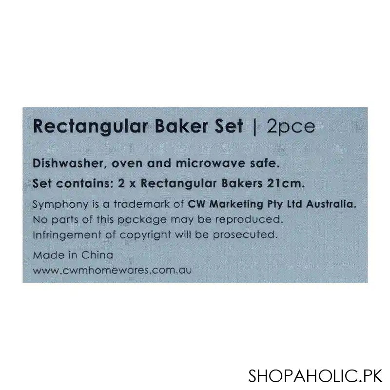 Symphony Rectangle Baker Set, 8.2 Inches, 2 Pieces, ES-3603 - Image 3