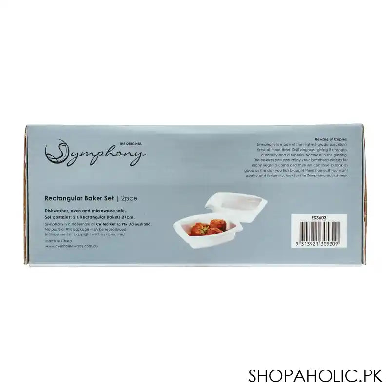 Symphony Rectangle Baker Set, 8.2 Inches, 2 Pieces, ES-3603 - Image 6