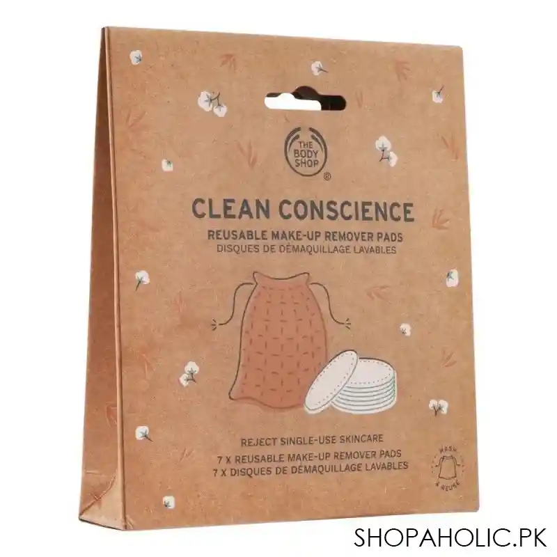 the body shop clean conscience reusable make up remover pads, 7 pack main image