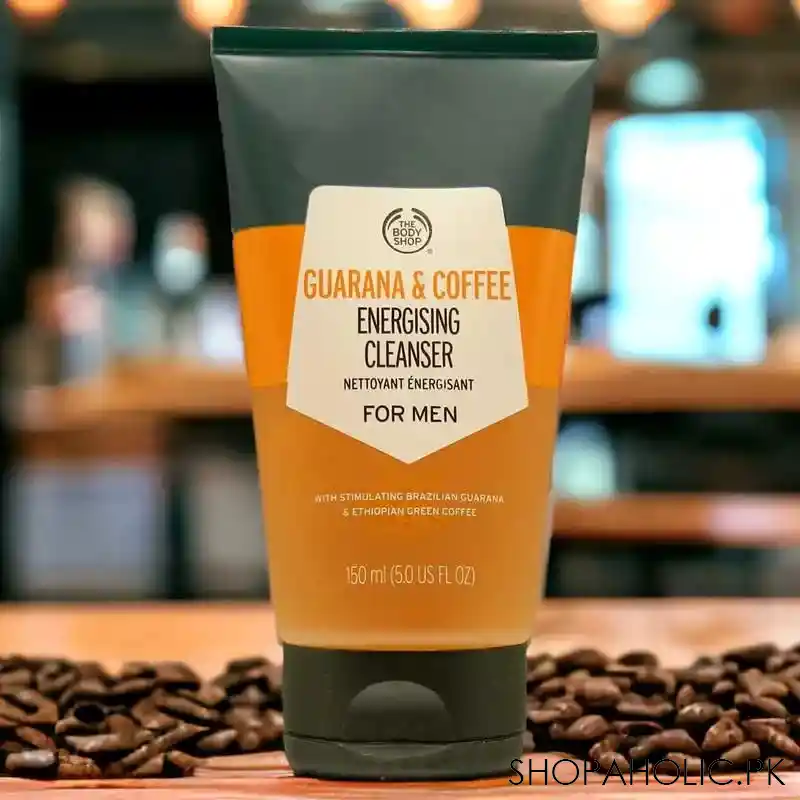 the body shop men guarana & coffee energising cleanser, for men, 150ml main image