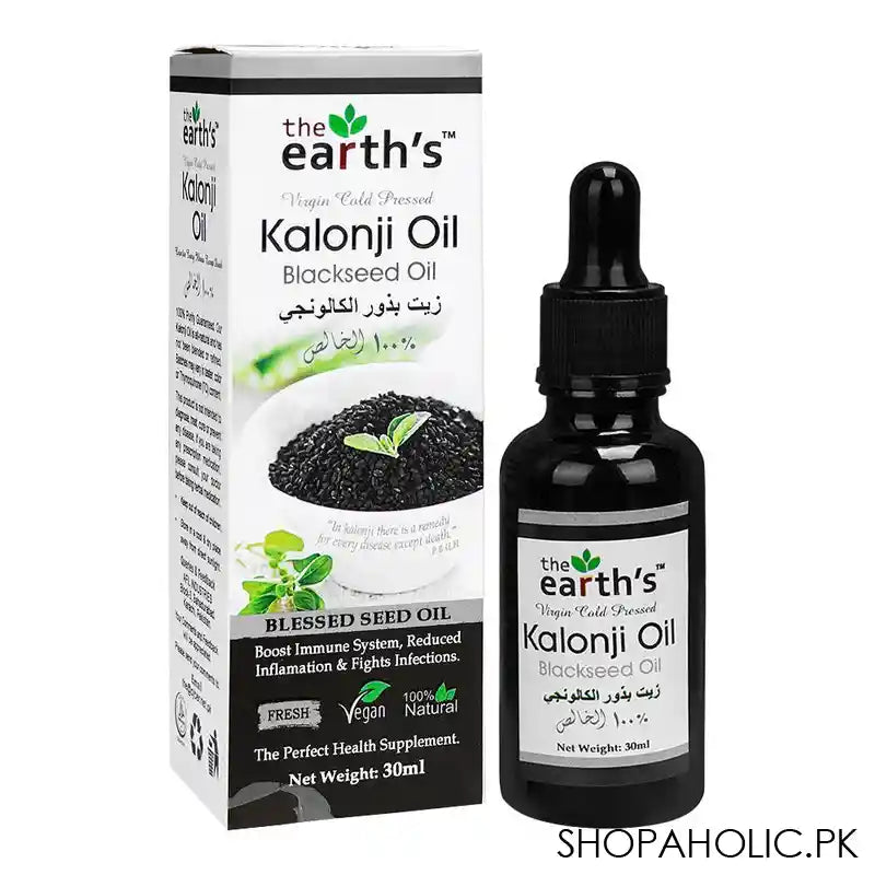 The Earth's (Black Seed) Kalonji Oil, Vegan, 30ml - Main Image