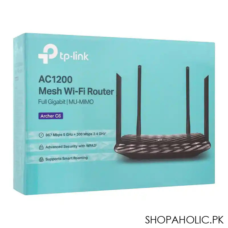 TP-LINK Mu-Mimo Gigabit Router AC-1200 Archer C6 - Image 7