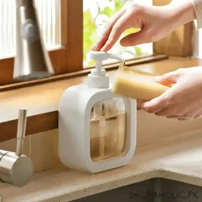 transparent hand pump liquid soap dispenser image2