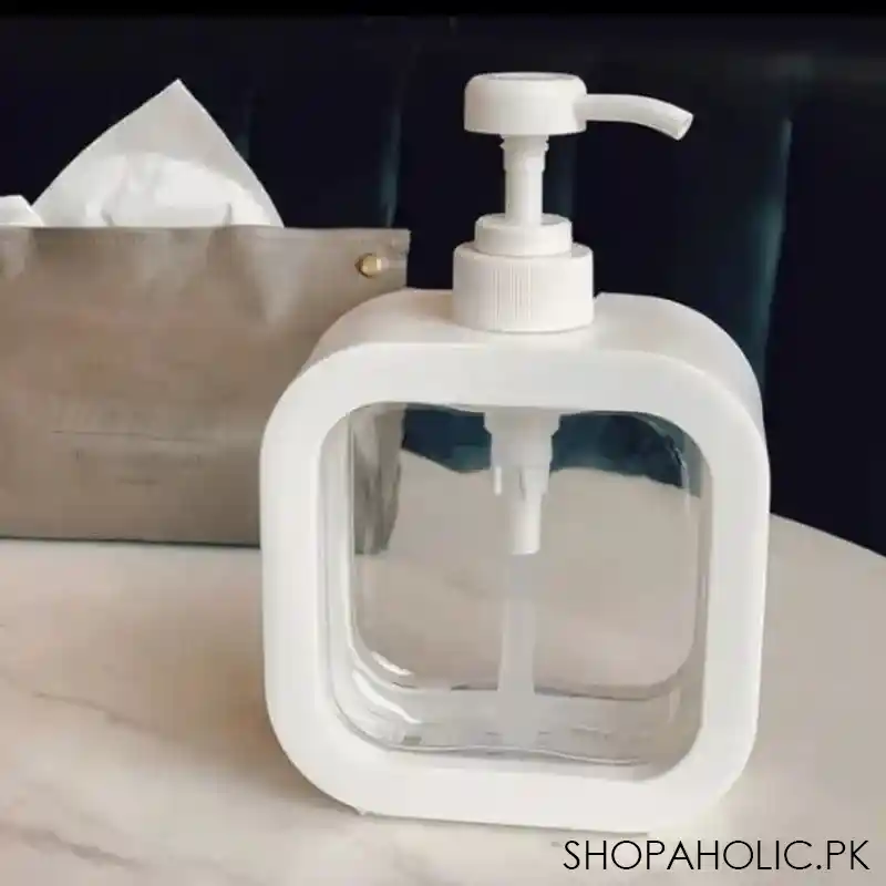 transparent hand pump liquid soap dispenser main image