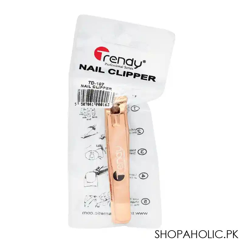 Trendy Nail Clippers, Golden, TD-107 - Image 2