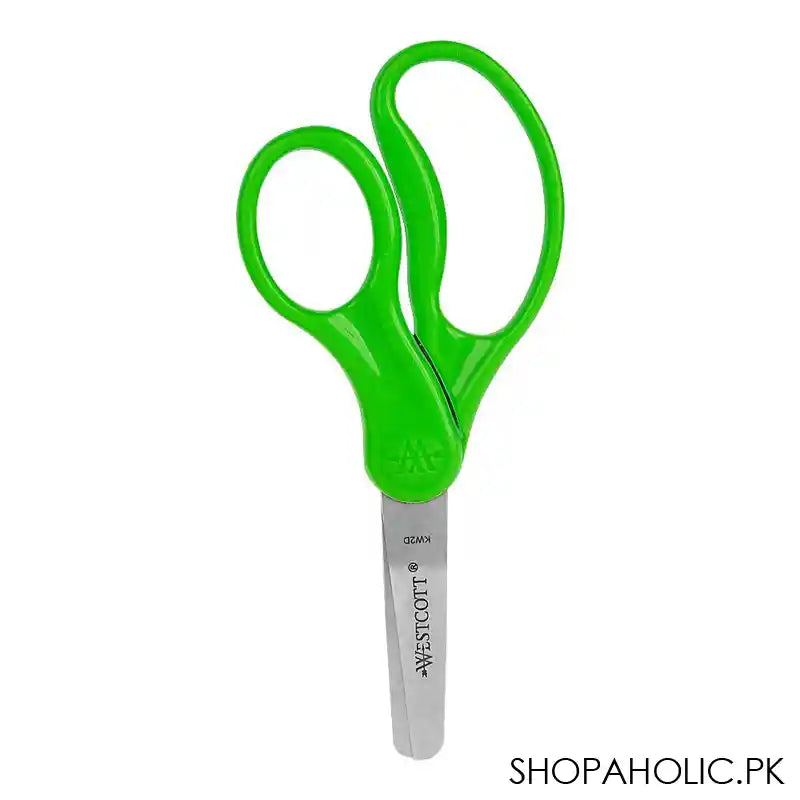 UBS Westcott School Left and Right Handed Kids Scissors, 2in, Green - Main Image