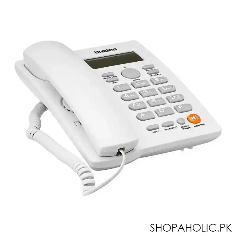 uniden basic series caller id one way speaker landline phone, white, as7413 main image