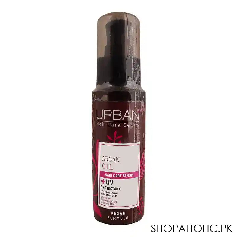 Urban Care Argan Oil Hair Care Serum + UV Protect, For Fragile Hair, Nourishing & Smoothing, Vegan, 75ml - Main Image