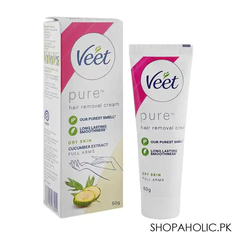 Veet Pure Cucumber Extract Dry Skin Hair Removal Cream, 50ml - Main Image