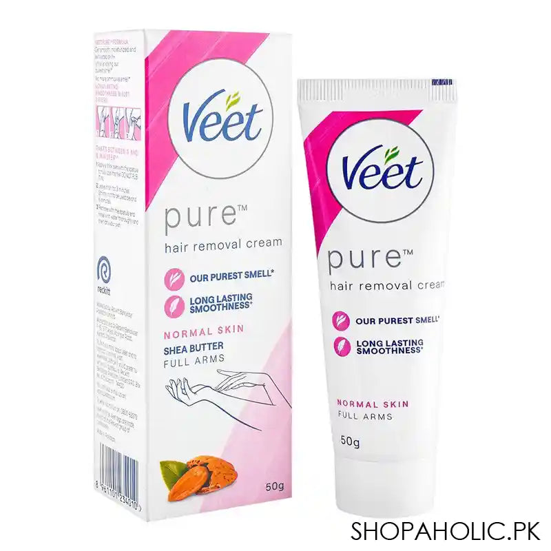 Veet Pure Shea Butter Normal Skin Hair Removal Cream, 50g - Main Image