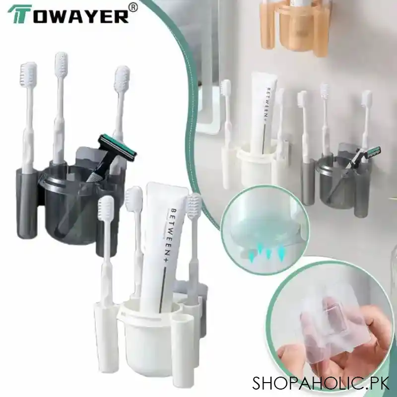 wall mounted toothbrush organizer main image